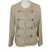 CHICO'S Military Twill Jacket Desert Sand Sz 1 (US Medium) EUC