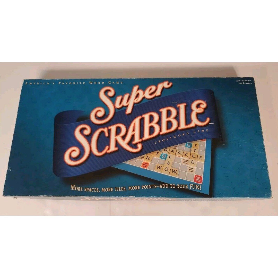 Super Scrabble Board Game 2004 Hasbro. Complete Plus Bonus Players Dictionary