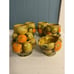 Vintage Inarco Japan Orange Spice 60s Cottage Fruit Retro MCM Mugs Sugar Creamer