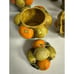 Vintage Inarco Japan Orange Spice 60s Cottage Fruit Retro MCM Mugs Sugar Creamer