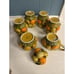 Vintage Inarco Japan Orange Spice 60s Cottage Fruit Retro MCM Mugs Sugar Creamer