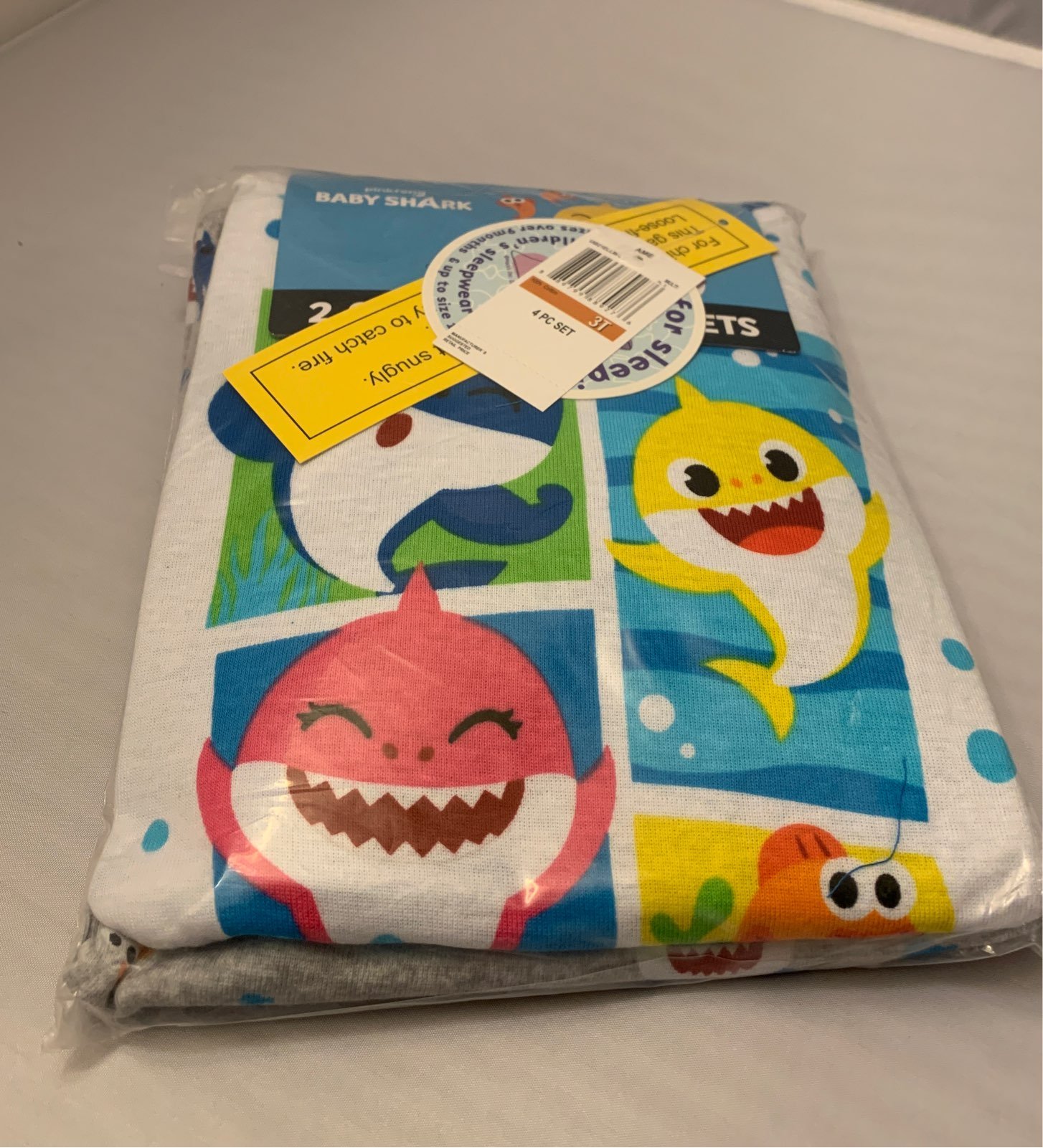 BABY SHARK TODDLER BOYS 4PC PJ
