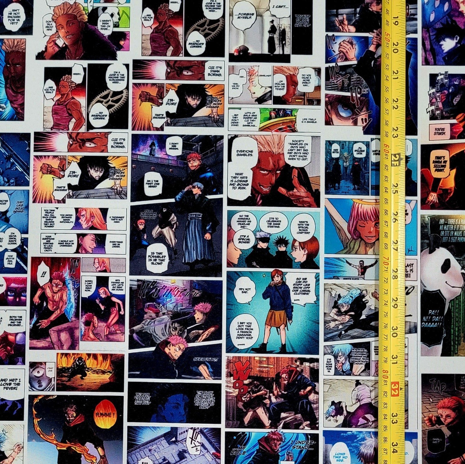 JUJUTSU KAISEN ANIME COLOR MANGA FABRIC 1 YARD