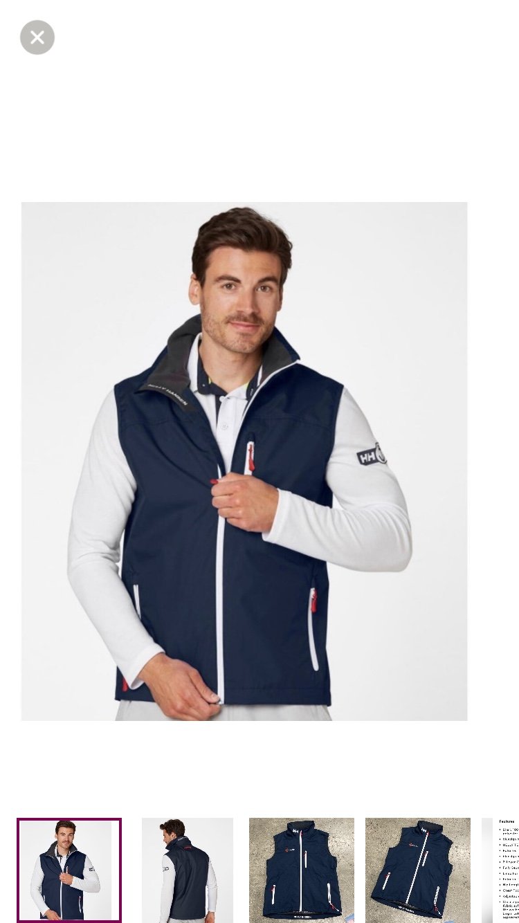 Helly Hansen Men’s Navy Crew Vest Medium