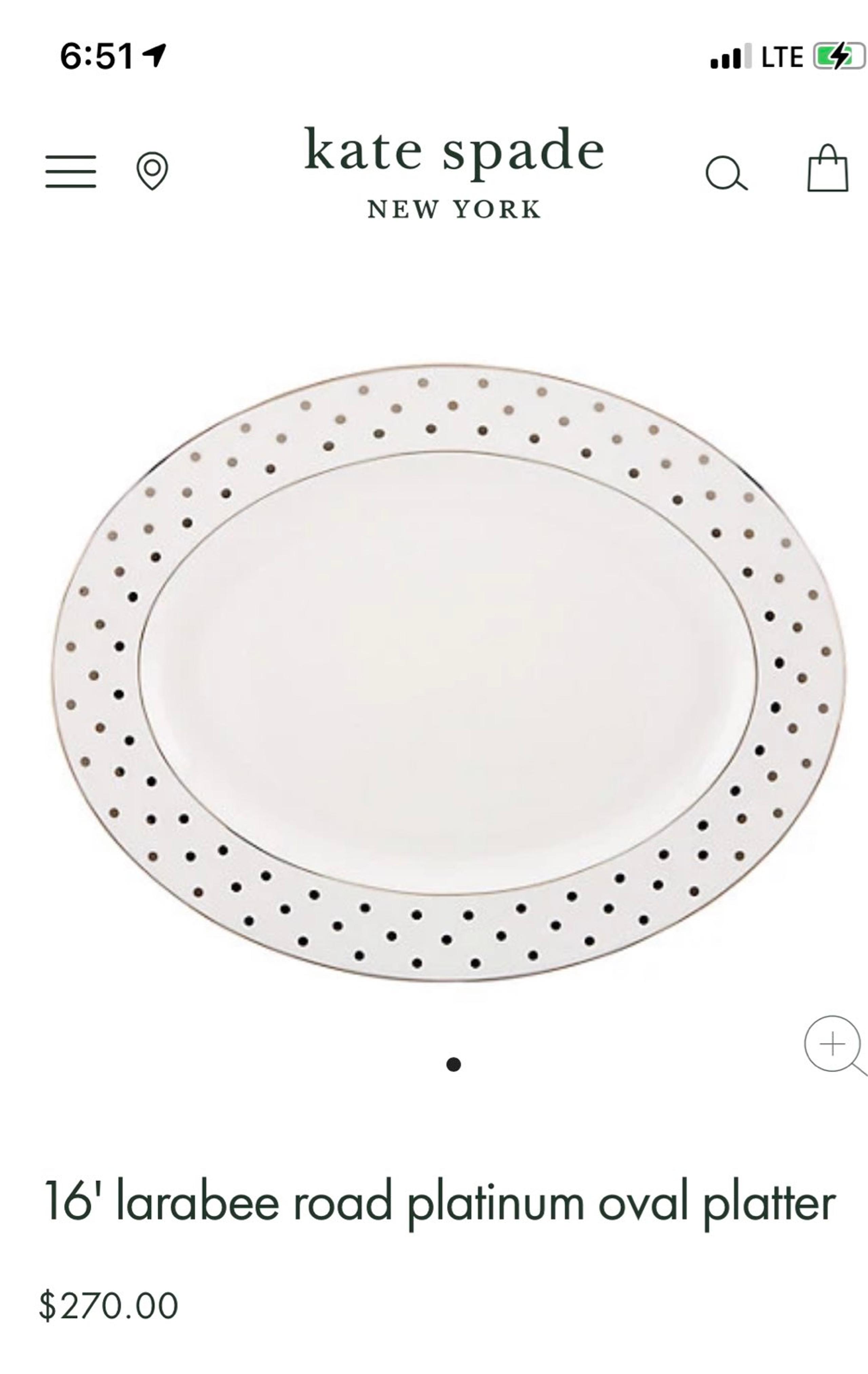 Lenox Late spade beautiful Oval Platter