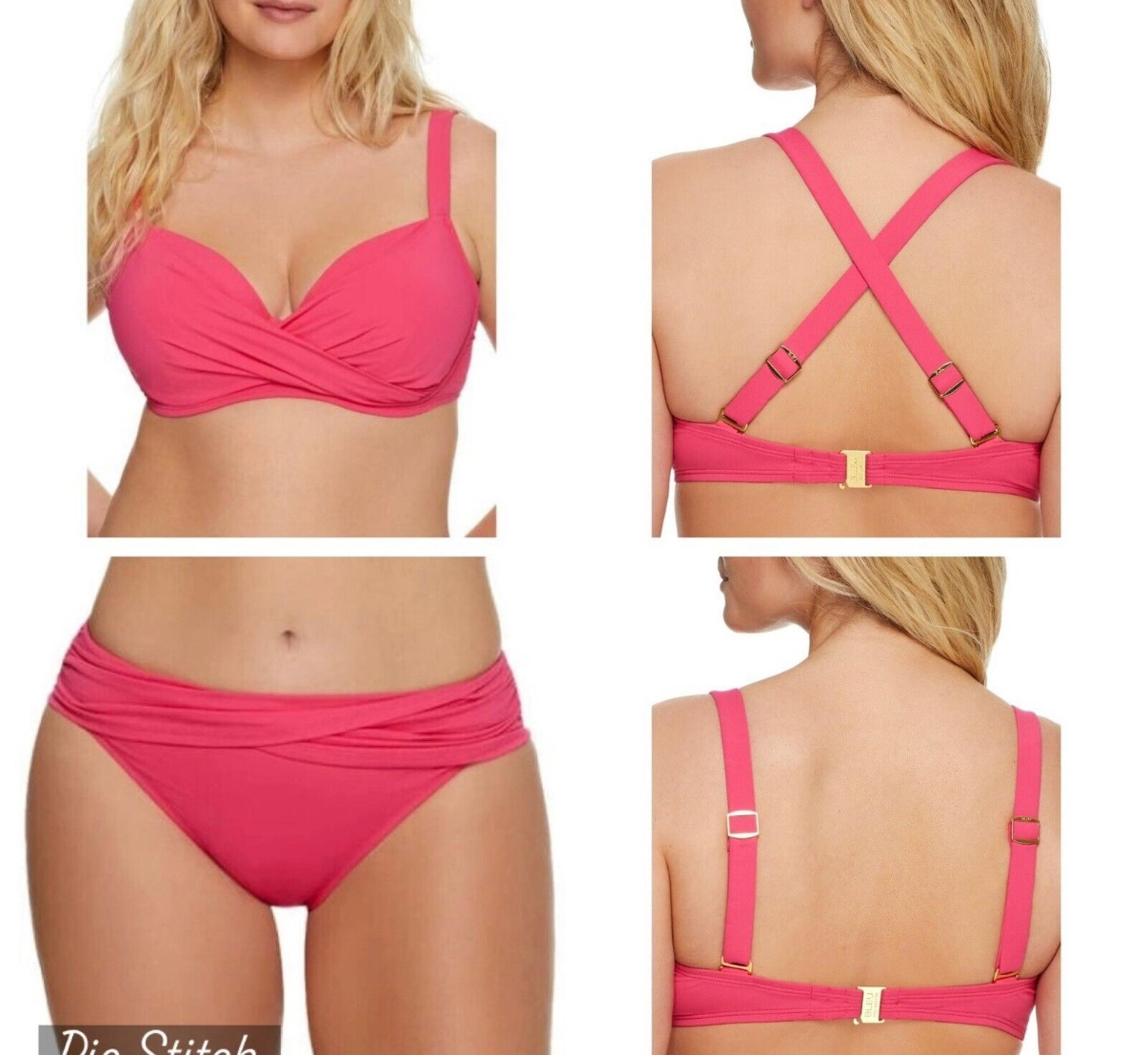 Bleu Rod Beattie Kore Underwire Bikini Sarong Hipster Bottom Swim Size 12 / 36D