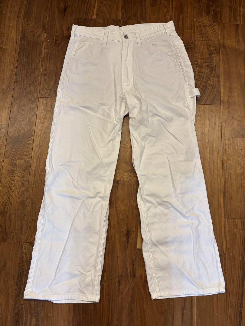 Back Sateen Standard Painter Pants (white) | OVY