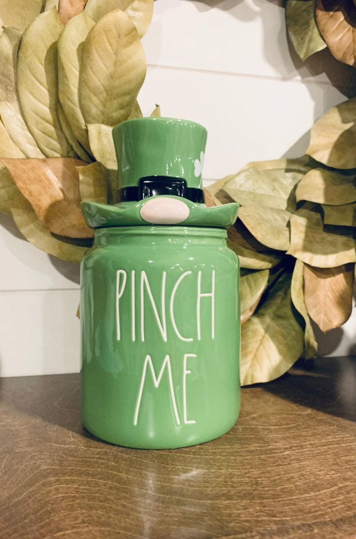 HTF! Rae Dunn PINCH ME Gnome Canister!