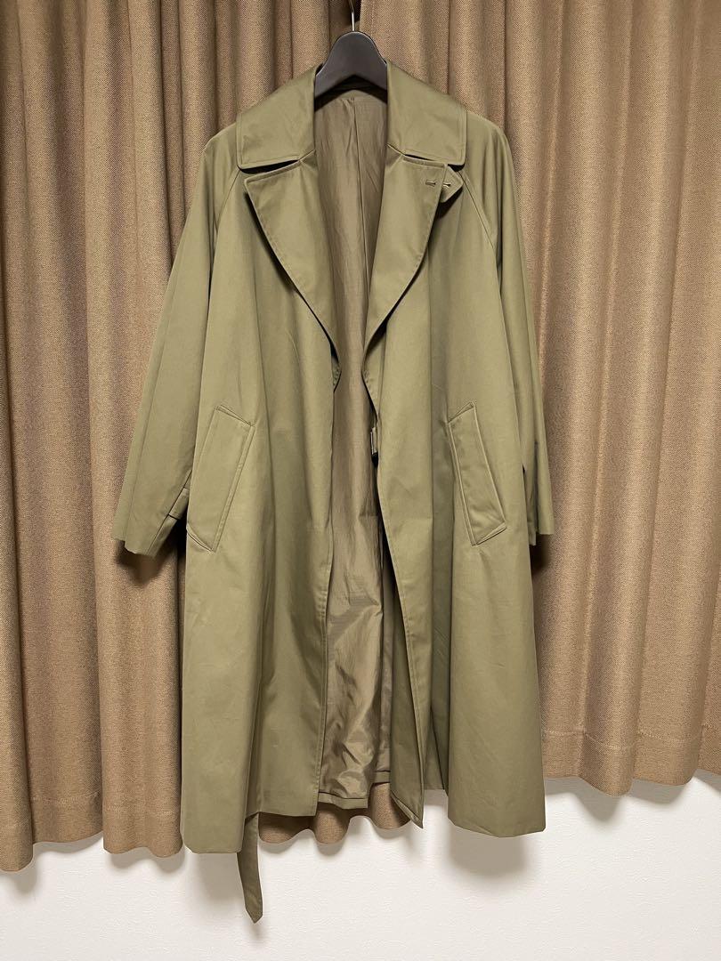 COMOLI Cotton Gabardine Tie-Rocken Coat 19SS KHAKI Khaki