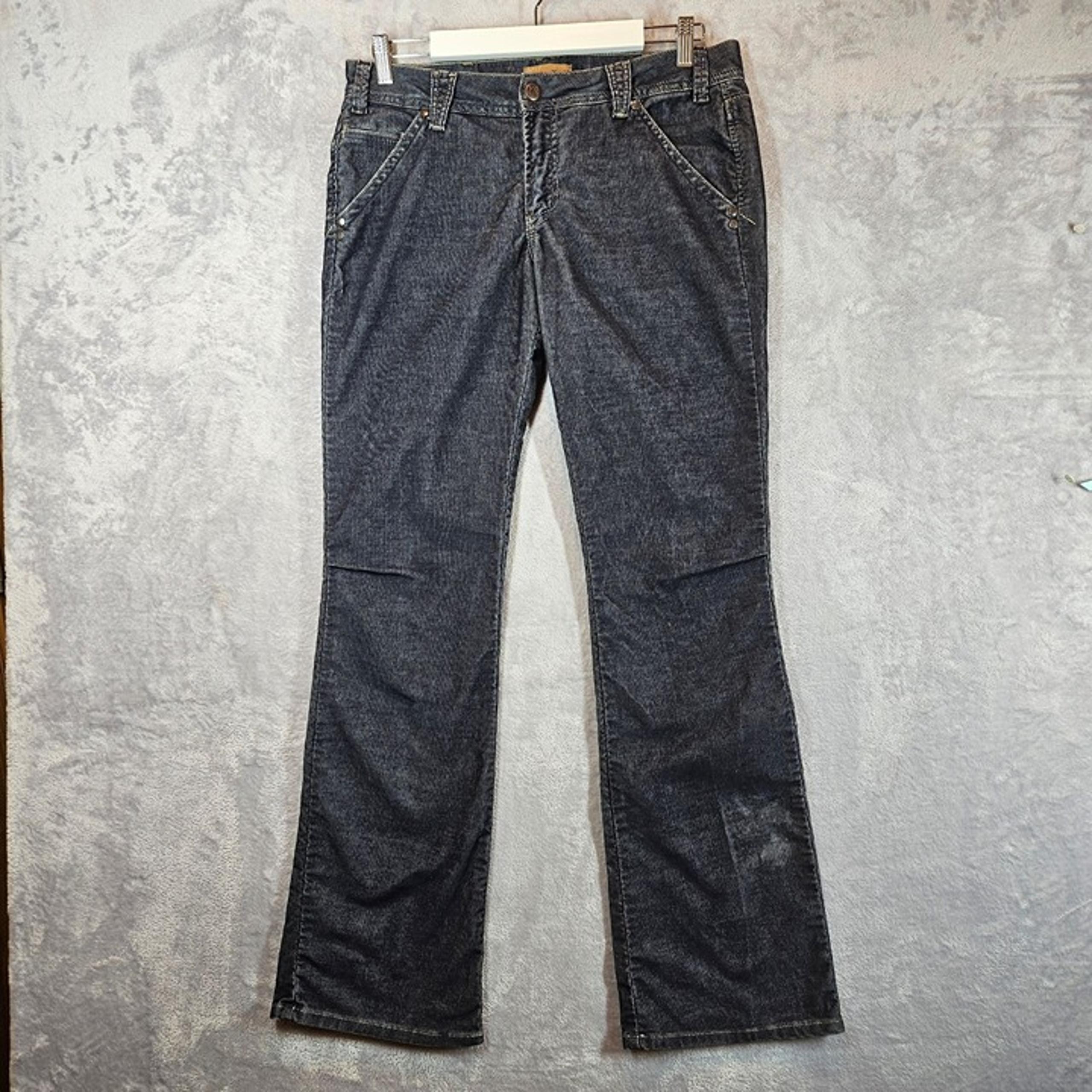 Yanuk corduroy pants mens 34x33 Charcoal Made in USA Boot cut trousers hipster