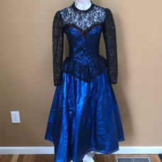 Vinatge Gunne Sax Jessica McClintock Blu