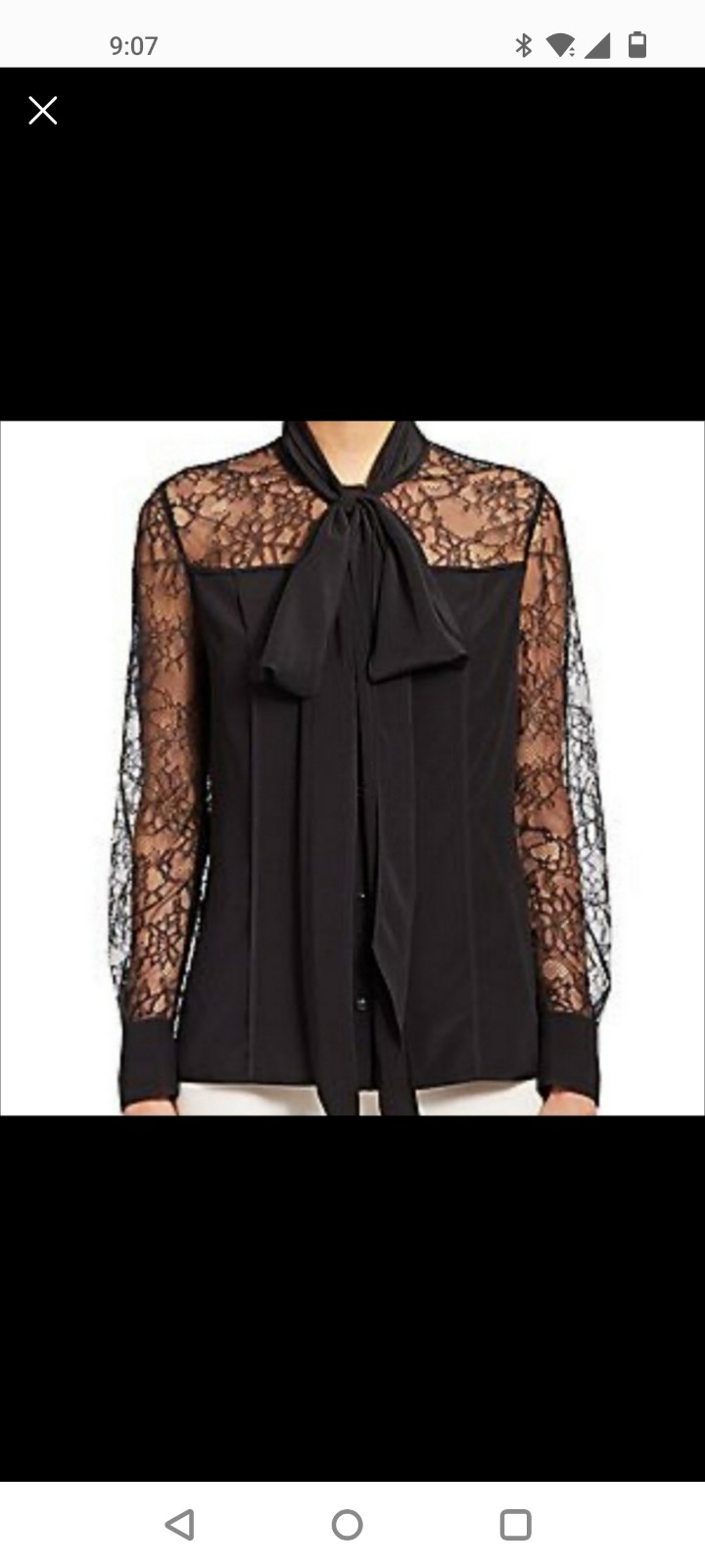 Escada Black Silk Lace top