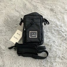 ACNE STUDIOS Black Ripstop Plaque Pouch