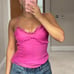 Vintage Morgan de Toi Magenta Pink Ruffle Fairy Flowy Cami Top