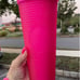 Starbucks venti fall 2021 hot pink studd
