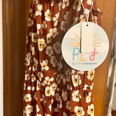 Little Sleepies Mocha Blossoms Smocked Romper 3T
