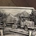 Vintage Siskiyou Logging Truck Belt Buckle Forestry Axes Silver Tone
