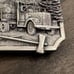 Vintage Siskiyou Logging Truck Belt Buckle Forestry Axes Silver Tone