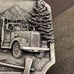Vintage Siskiyou Logging Truck Belt Buckle Forestry Axes Silver Tone