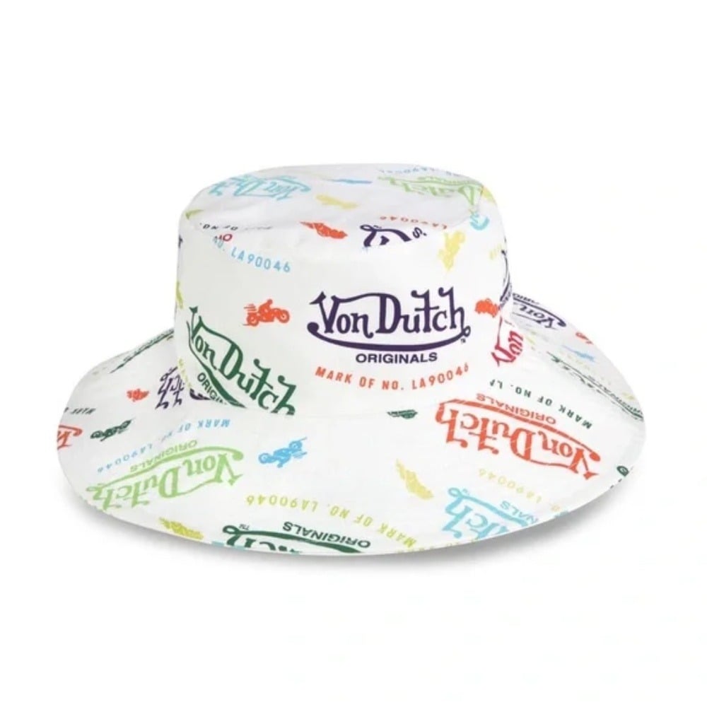 COPY - Von Dutch Bucket Hat Print all over Logo Adult Unisex