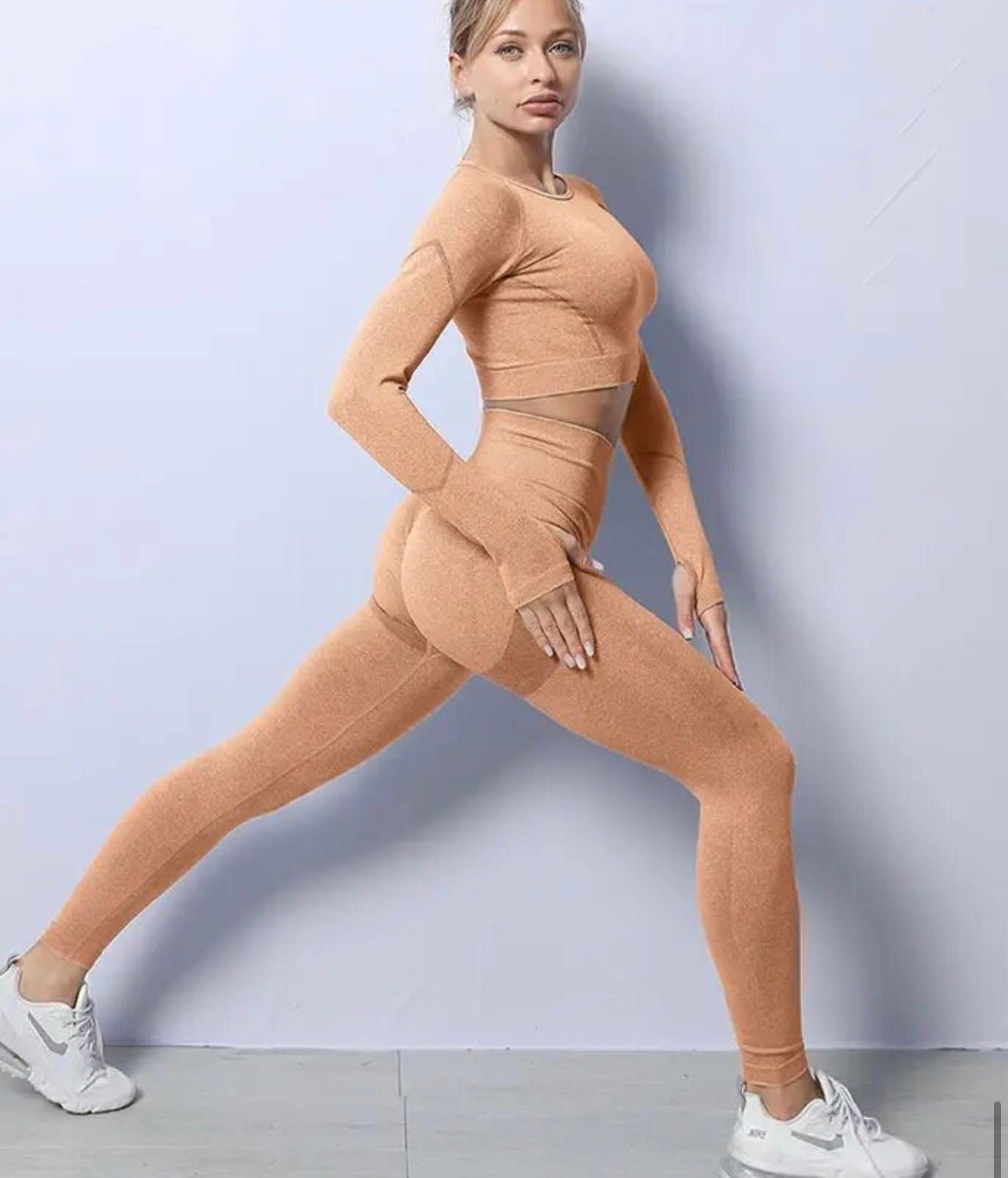 Yoga Set Size Medium Women’s 2 Piece Set High Waist Leggings and Crop Top New
