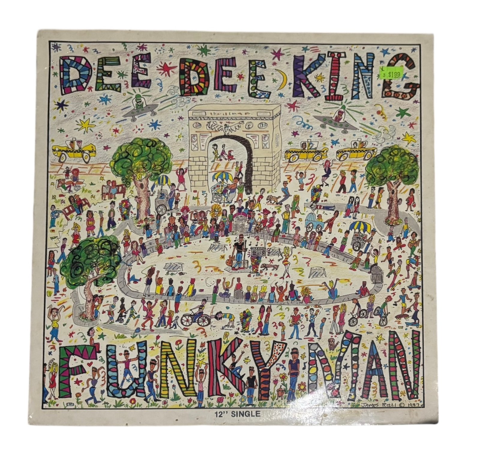 Dee Dee King Funky Man Vinyl 12 Single LP 1987 Very Good Condition