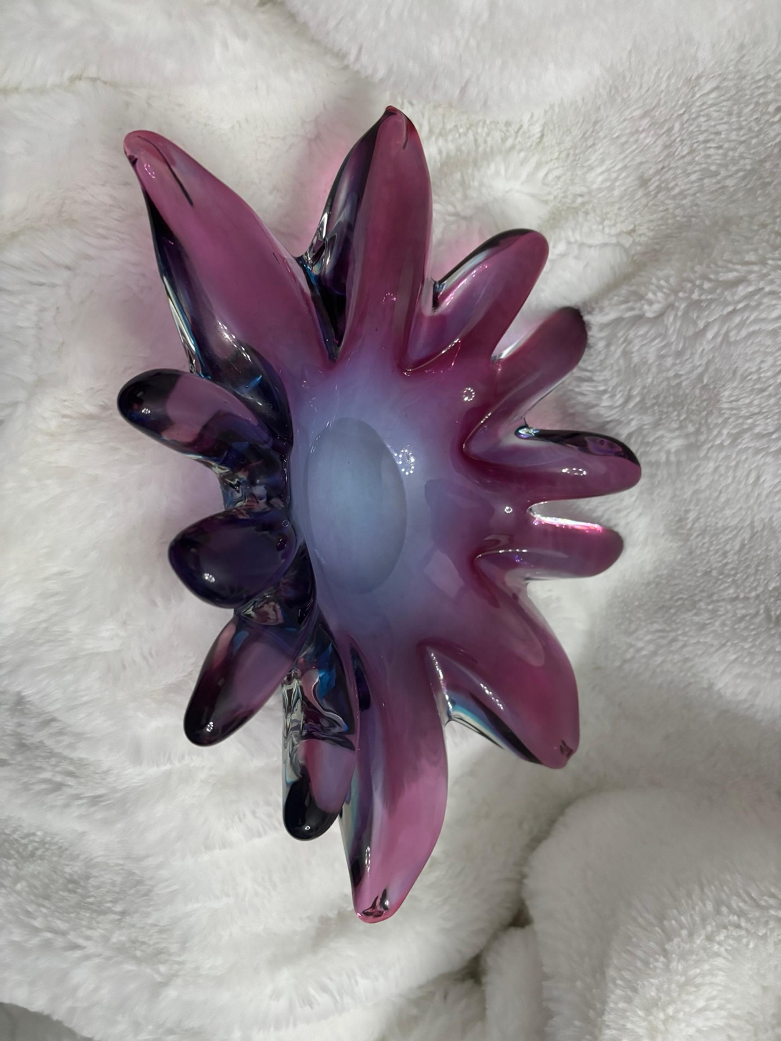 Murano purple and blue bowl
