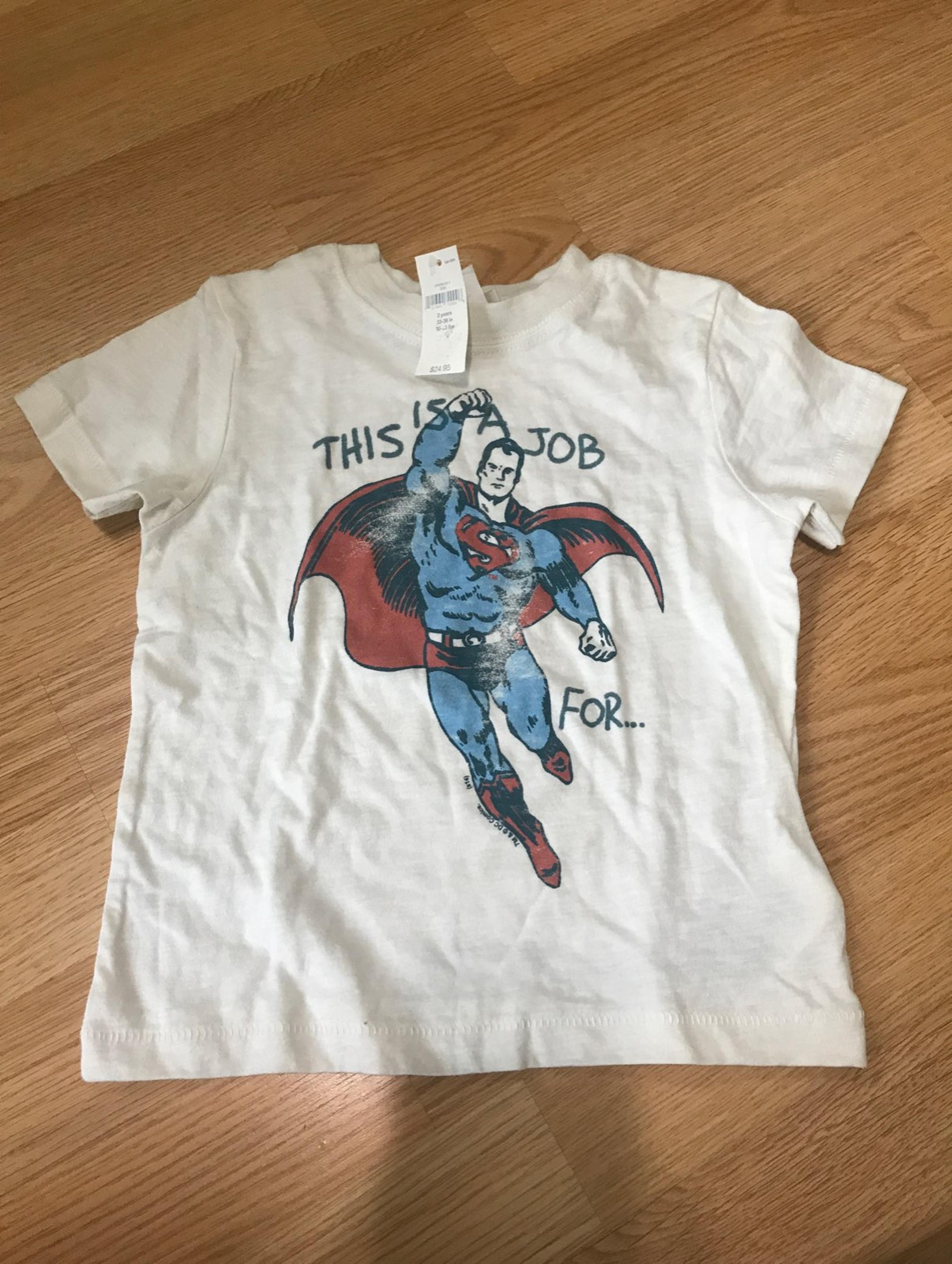 New Gap Junkfood Superman t-shirt 2 year
