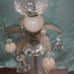 Pre Hollywood regency large glass candle holder