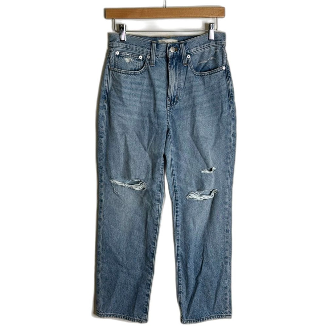 Madewell the perfect vintage straight leg distressed jeans size 25 P