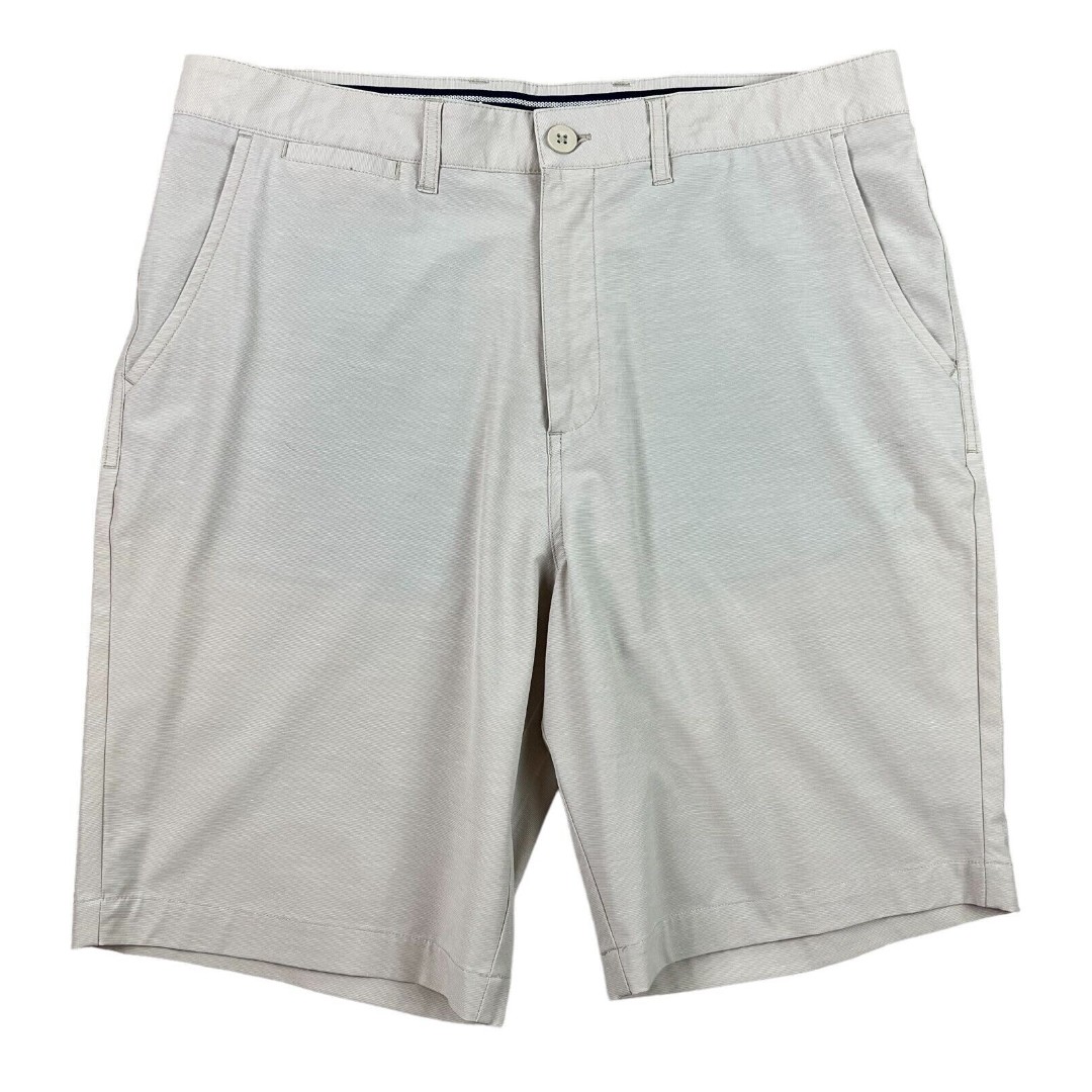 Johnny-O PREP-FORMANCE Golf Shorts Men's 33 Lightweight Stretch Stone Beige
