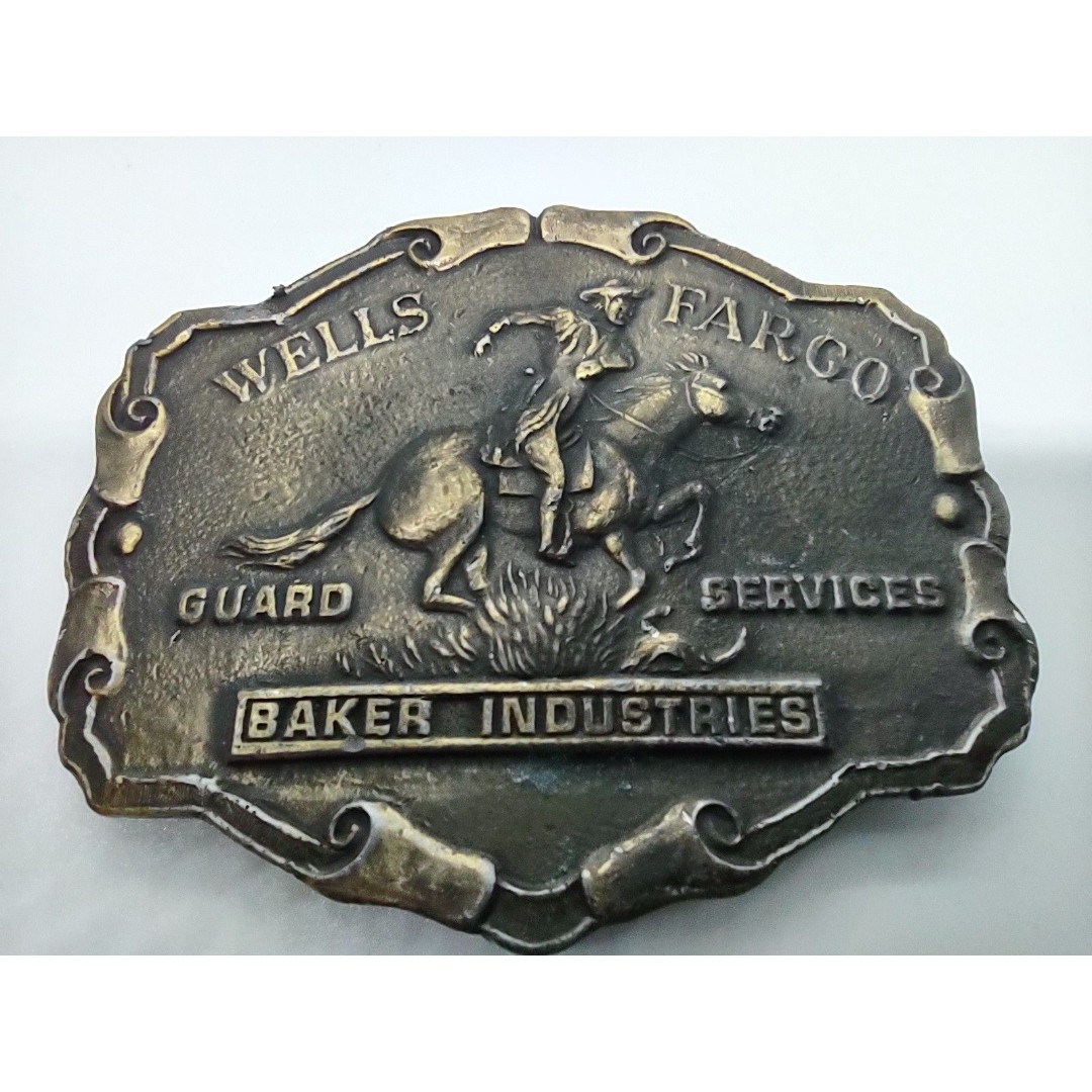 Wells Fargo Guard Services Baker Ind 221 Regent St. London Engl Belt Buckle