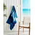 NWT Lacoste Gorgeous Blue Ombre Blocks Logo 100% Cotton Big 72”x36” Beach Towel