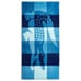 NWT Lacoste Gorgeous Blue Ombre Blocks Logo 100% Cotton Big 72”x36” Beach Towel