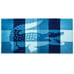 NWT Lacoste Gorgeous Blue Ombre Blocks Logo 100% Cotton Big 72”x36” Beach Towel