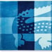 NWT Lacoste Gorgeous Blue Ombre Blocks Logo 100% Cotton Big 72”x36” Beach Towel