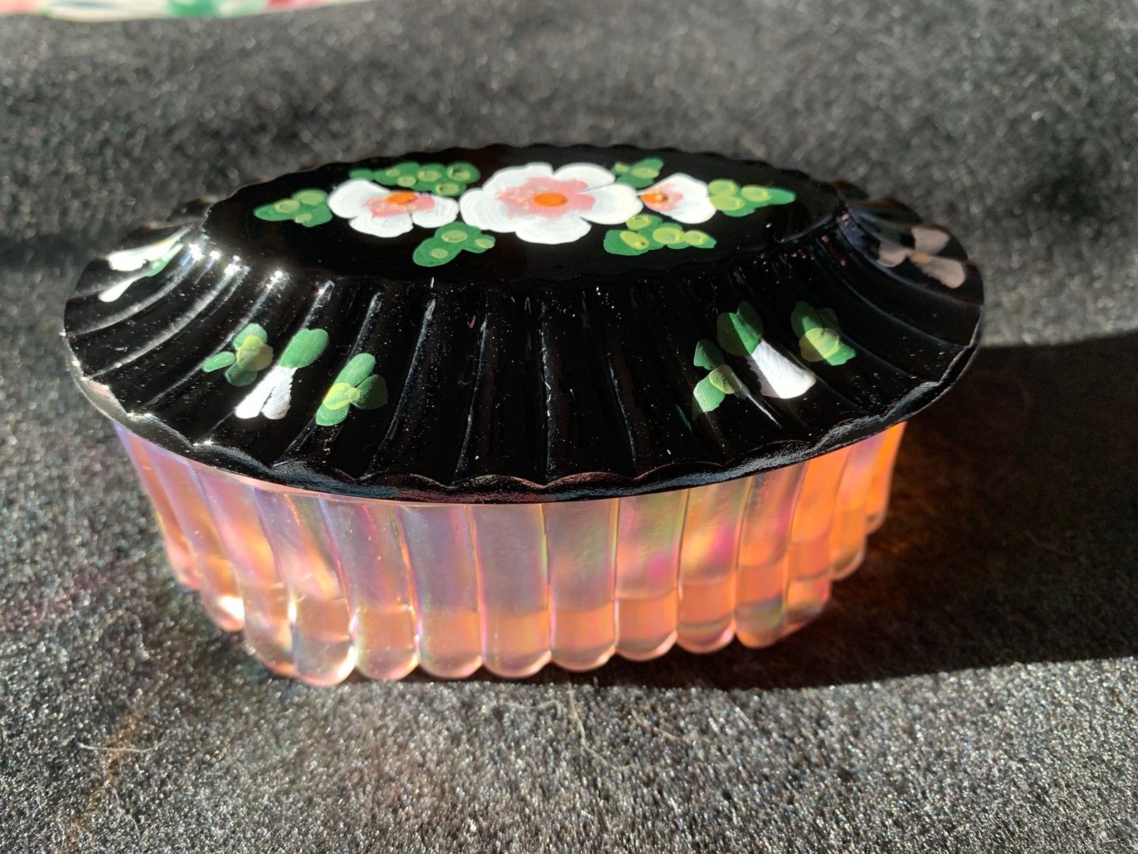 Fenton Covered Trinket Dish