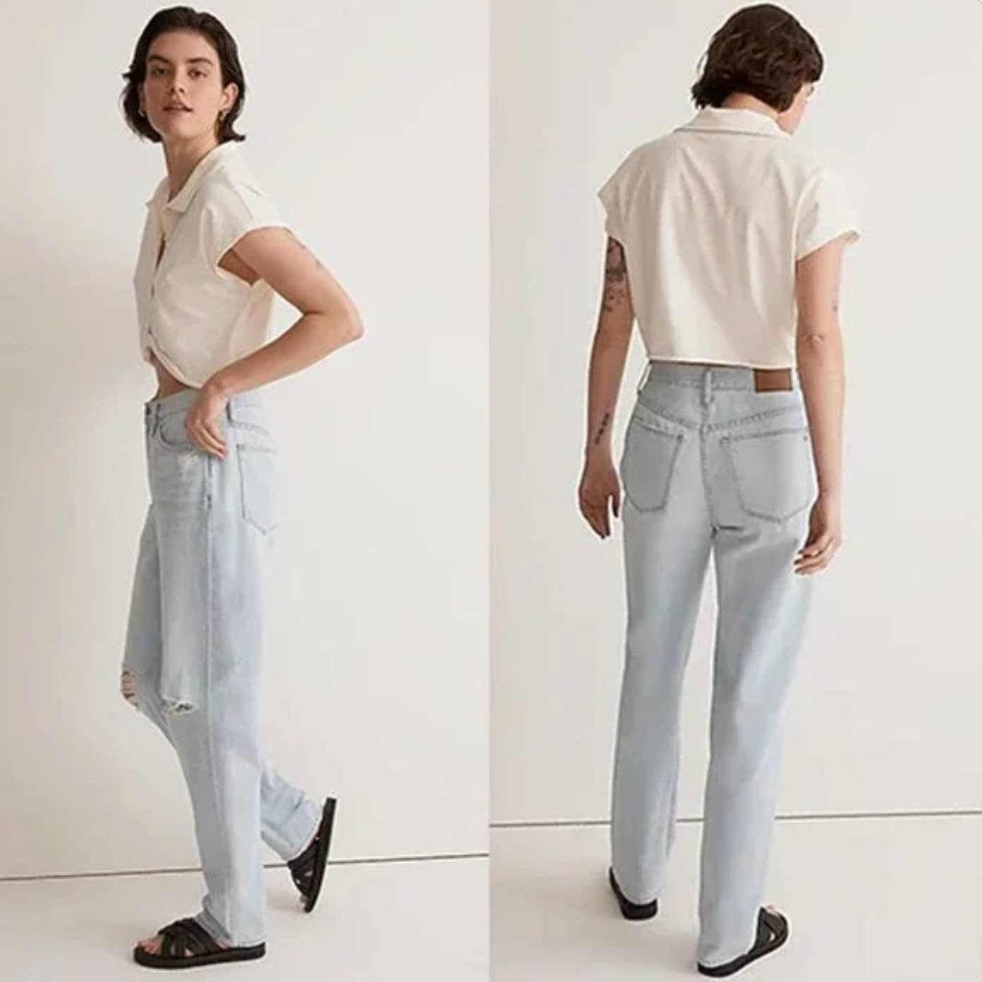 Madewell The Slouchy Boyjean Distressed Wrightlane Wash Women's Size: 31 NWT