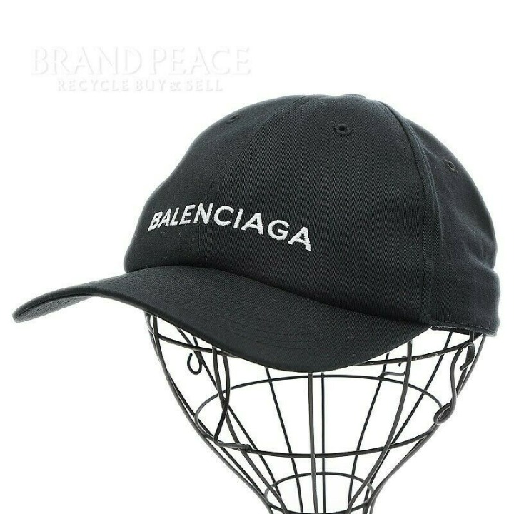 Baseball Cap Logo Black Cotton Women 'S Size L Black