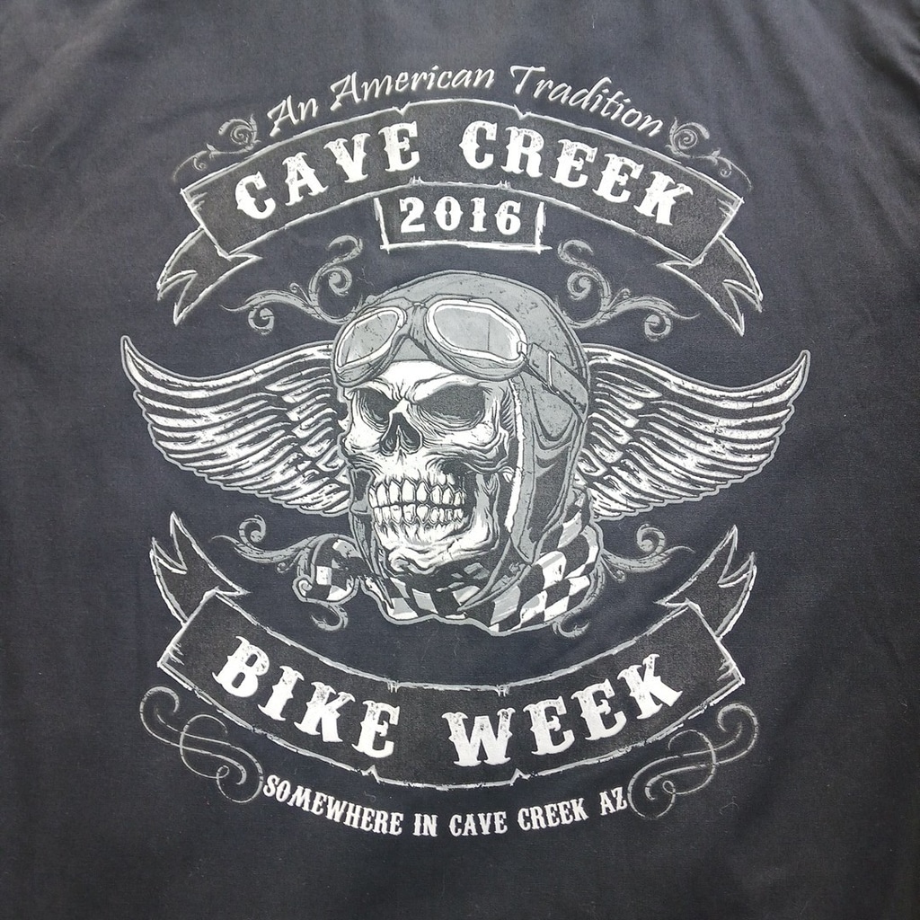 Dickies Work Wear 2XL Cave Creek AZ Bike Week Motorcycle Shirt 2016 BLK BUTTON