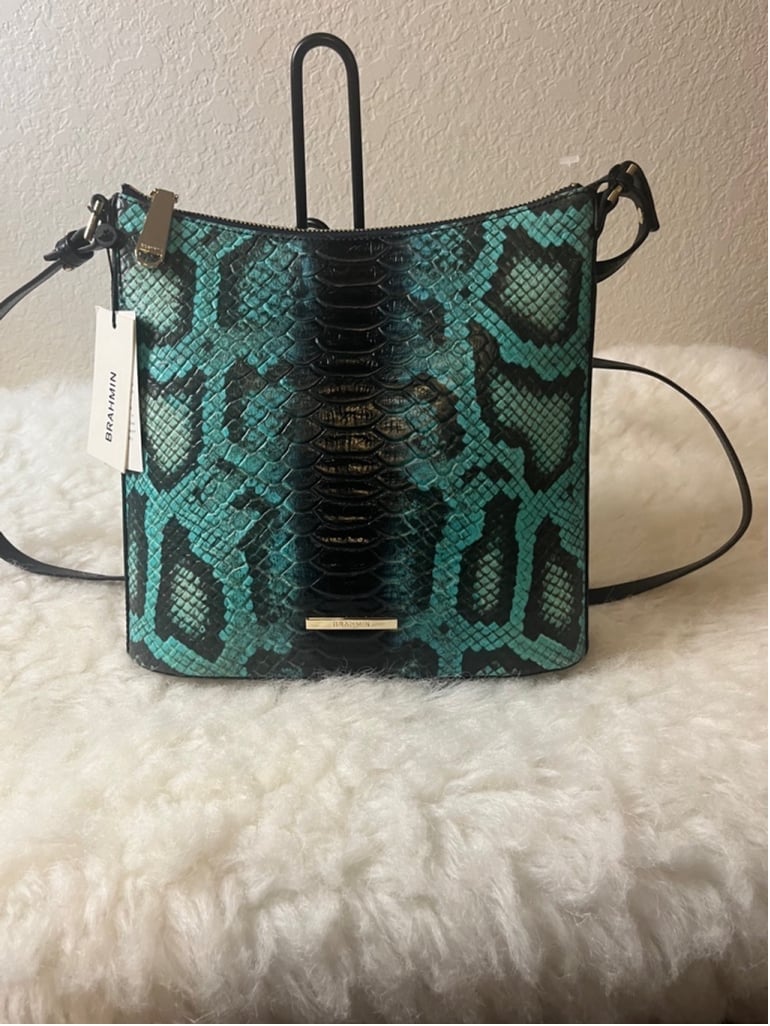 NWT Brahmin Katie in Blue Waterford Crossbody Bag MSRP 315