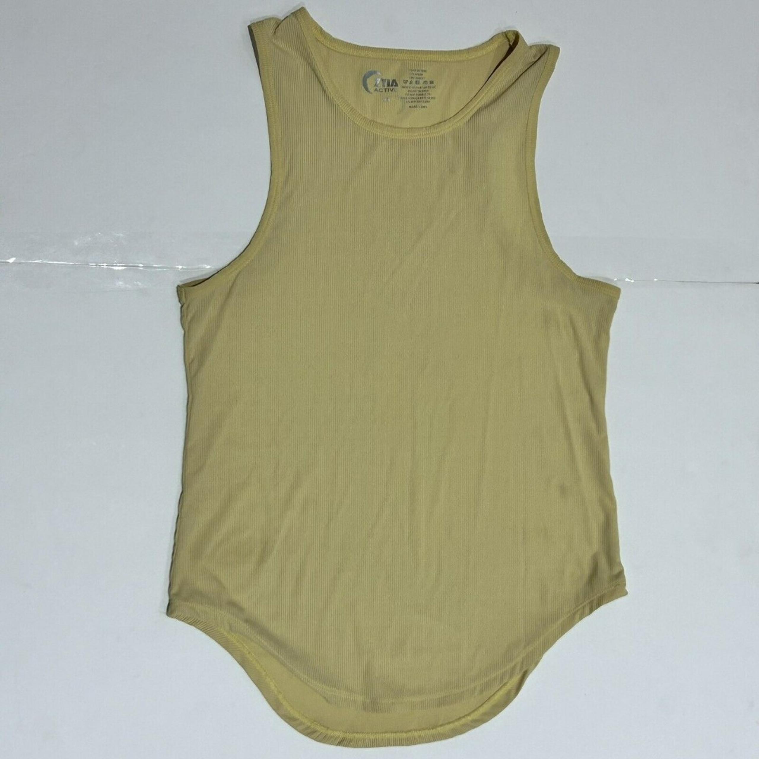 Zyia Active Tank Top Women’s Yellow Sunlight Crewneck Sleeveless  - Size XS