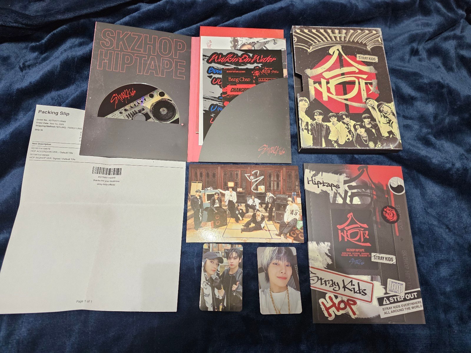 Stray Kids Hiptape (Hop) Album Jeongin IN Signed Postcard with Photo Cards