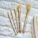 Sephora Pantone Precious Metals 24kt Gold Makeup Cosmetic Bag and Brush Set