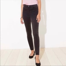 Loft High Waist Skinny Coal Gray Corduroy Pants New