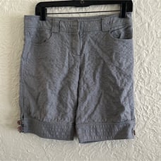 Tibi Gray Textured Tailored Shorts 4