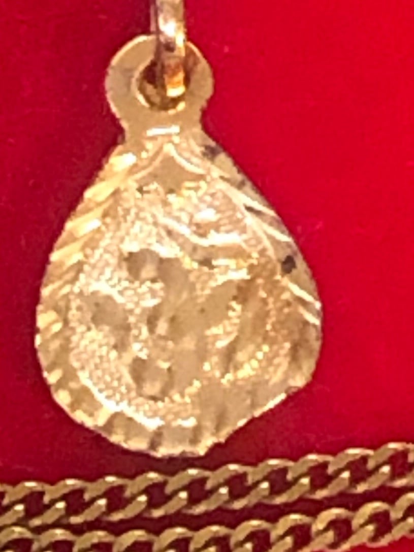 14ktgf pendant with stainless steel chain OHM