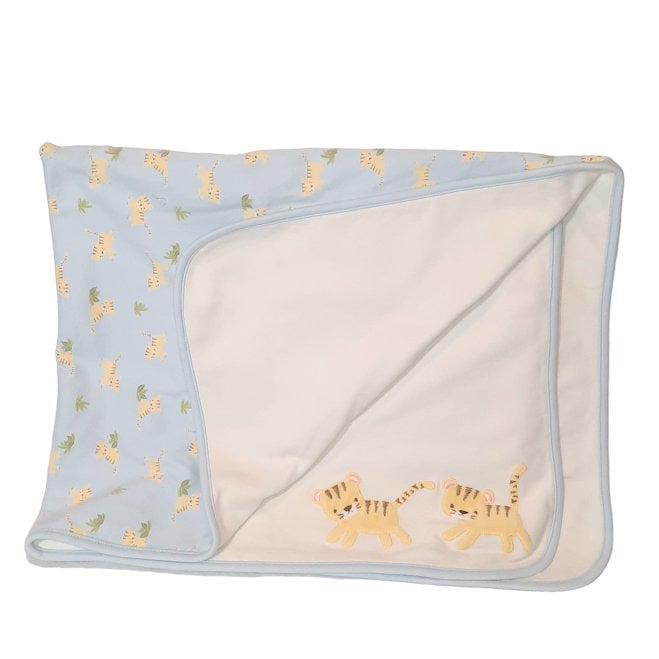 Vintage 2002 Gymboree Baby Tiger Double Sided Lovey Security Blanket 36 X 31