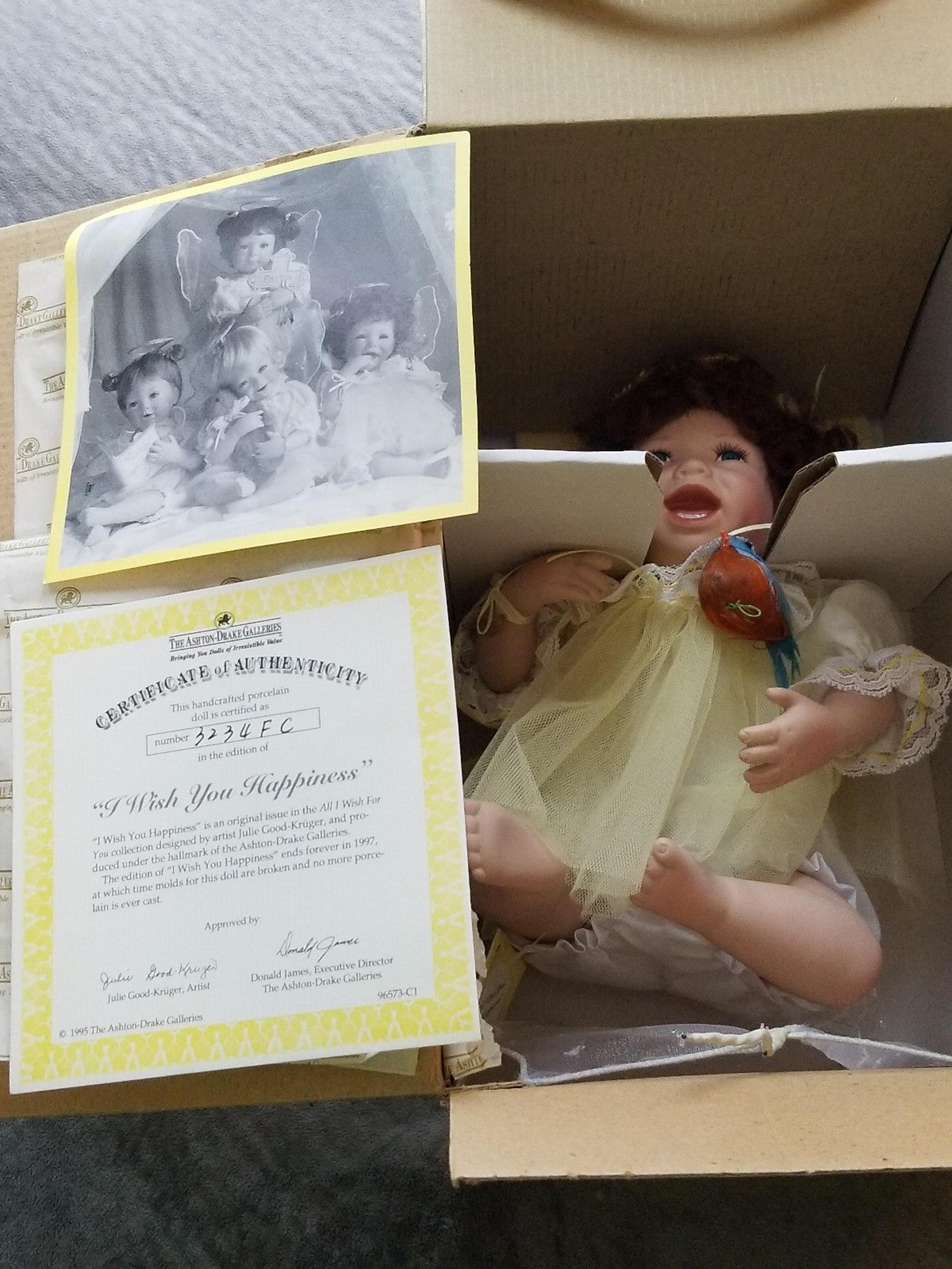 Ashton Drake Galleries I Wish You Happiness Porcelain Doll Julie Good Kruger