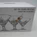 NEW Set of 4 Godinger DUBLIN Shannon Crystal MARTINI Glasses Cocktail Labeled
